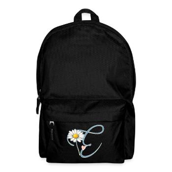 Letter E Daisy Heart - Backpack - black - Front