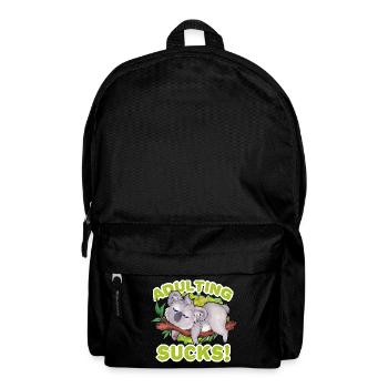 "Adulting Sucks" Lustiger Koala schläft lieber - Rucksack - Schwarz - Vorne