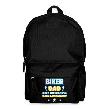 Motorcycle Dad, Father's Day Gift, Legendary - Backpack - black - Front