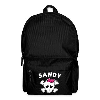 Piratin Sandy Design für Mädchen und Frauen - Rucksack - Schwarz - Vorne