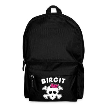 Piratin Birgit Design für Mädchen und Frauen - Rucksack - Schwarz - Vorne