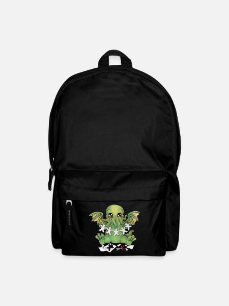 Niedliches Lovecraft Monster Oktopus beim Basteln - Rucksack - Schwarz