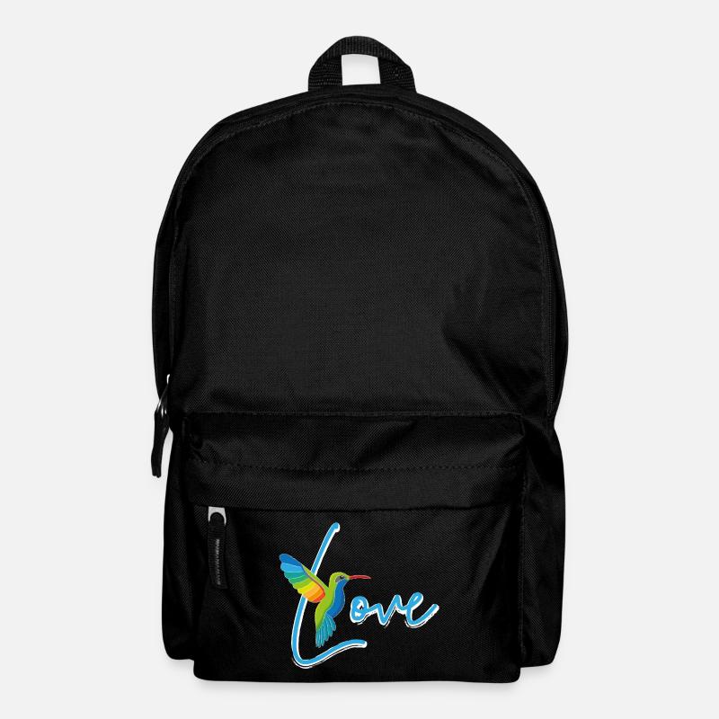Kolibri Love weiß - Rucksack - Schwarz