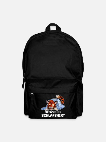 Niedlicher Tiger Geschenk Schlafen Schlafshirt - Rucksack - Schwarz