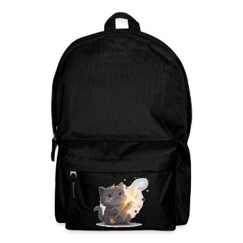 Witty Cat Wizard - Backpack - black - Front