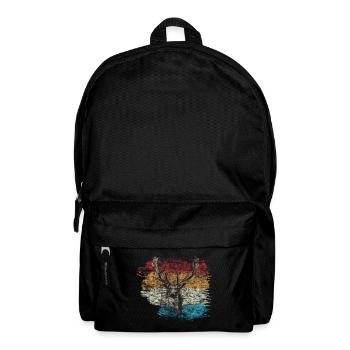 Hirsch - Rucksack - Schwarz - Vorne