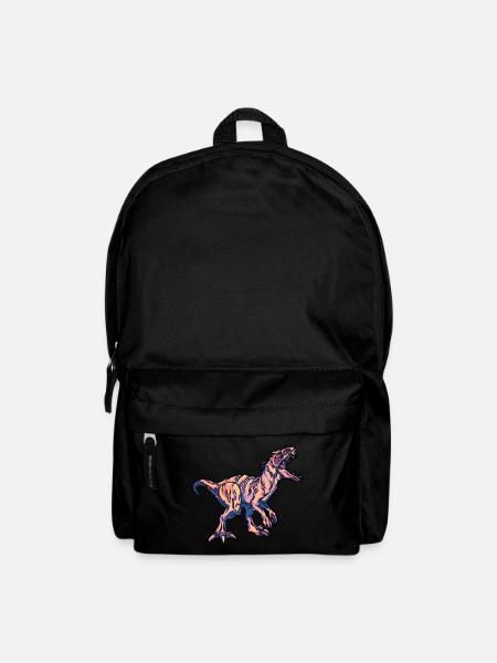 Fête d’anniversaire colorée T-Rex Dinosaur Dino pour enfants - Sac à dos - noir