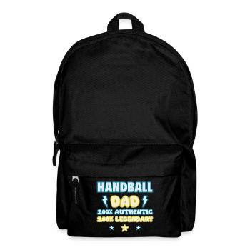 Papa joueur de handball,Cadeau de fête des pères,Handball - Sac à dos - noir - Devant