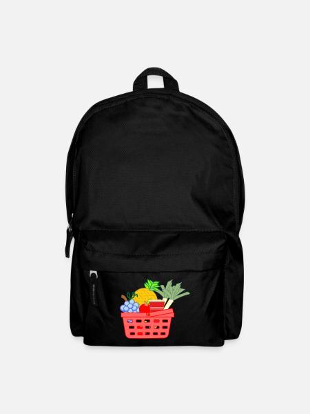 Panier avec fruits et légumes - Sac à dos - noir