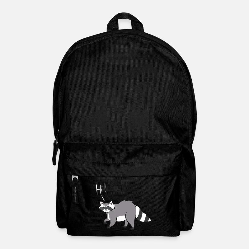 Waschbär - Hi - Rucksack - Schwarz