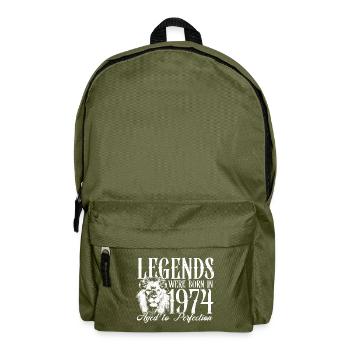 Legenden wurden 1974 geboren - Rucksack - Olivgrün - Vorne