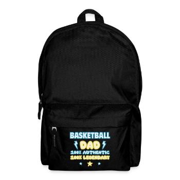Basketball Dad, Father's Day Gift, Legendary - Backpack - black - Front