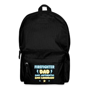 Fire Brigade Dad – Father's Day Gift, Legendary - Backpack - black - Front