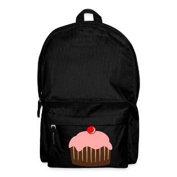 Cupcake Torte Süßigkeiten Kirsche - Rucksack - Schwarz - Vorne