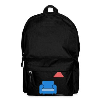 sofa couch chair table chair table lamp lamp lamp benc - Backpack - black - Front