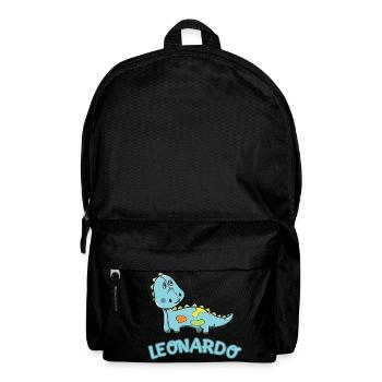 enfant drôle de dinosaure Leonardo Cadeau d'anniversaire - Sac à dos - noir - Devant