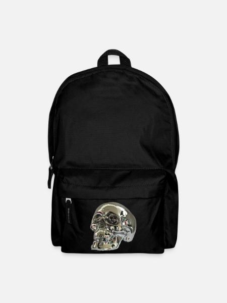 Silber Skull - Rucksack - Schwarz