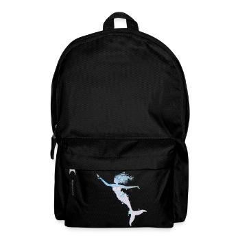 playful mermaid in cool pastel colors - Backpack - black - Front