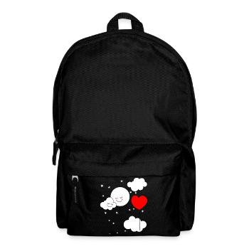 Fantasy children sky balloon heart baby - Backpack - black - Front