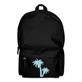 Tropic Wave Abstraktes Palmendesign - Rucksack - Schwarz - Vorne