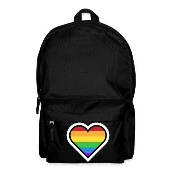 Arc en ciel de coeur - Sac à dos - noir - Devant