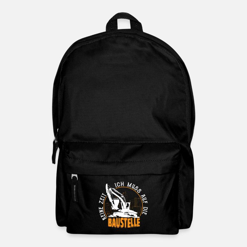 Keine Zeit Ich Muss Auf Die Baustelle Bauherr - Rucksack - Schwarz