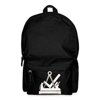 Tischler und Schreiner Zunftsymbol 3D Grunge Used - Rucksack - Schwarz - Vorne
