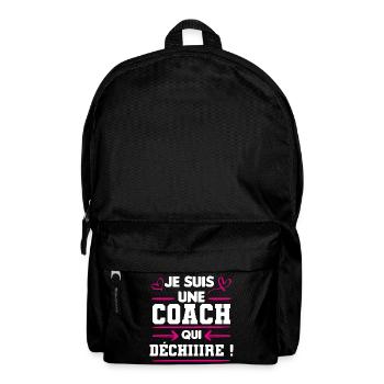 cadeau marrant coach femme qui déchire - Sac à dos - noir - Devant