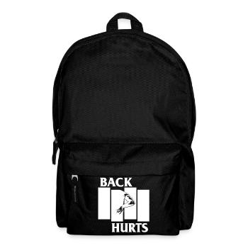 BACK HURTS white - Rucksack - Schwarz - Vorne