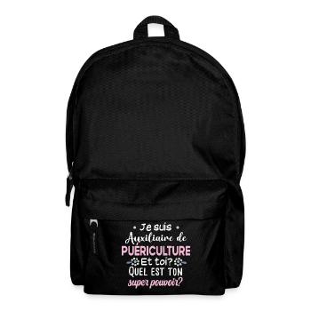 Auxiliaire de puériculture Puéricultrice Métier - Sac à dos - noir - Devant