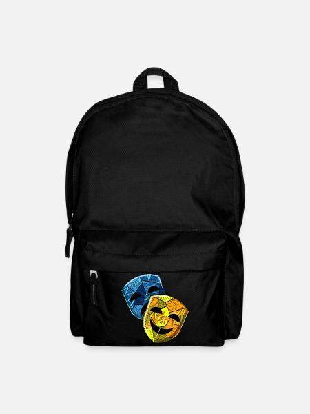 Streetart Masken Theater - Rucksack - Schwarz