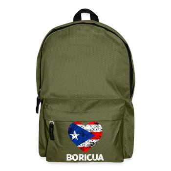Boricua Ein Liebhaber der Puertoricaner aus Puerto - Rucksack - Olivgrün - Vorne
