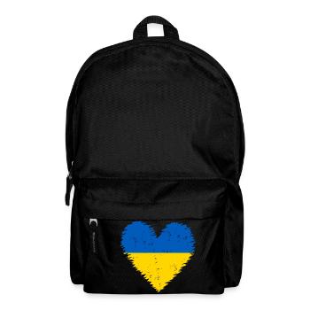 Ukraine Heart Flag - Backpack - black - Front