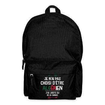 Algérien - Algérie - Homme - Cadeau - Chance - Sac à dos - noir - Devant