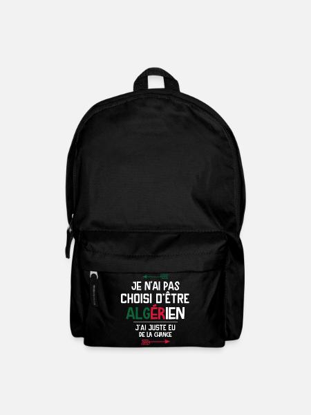Algérien - Algérie - Homme - Cadeau - Chance - Sac à dos - noir