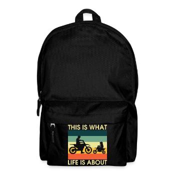 ParentChild Bicycle Silhouettes Retro - Backpack - black - Front