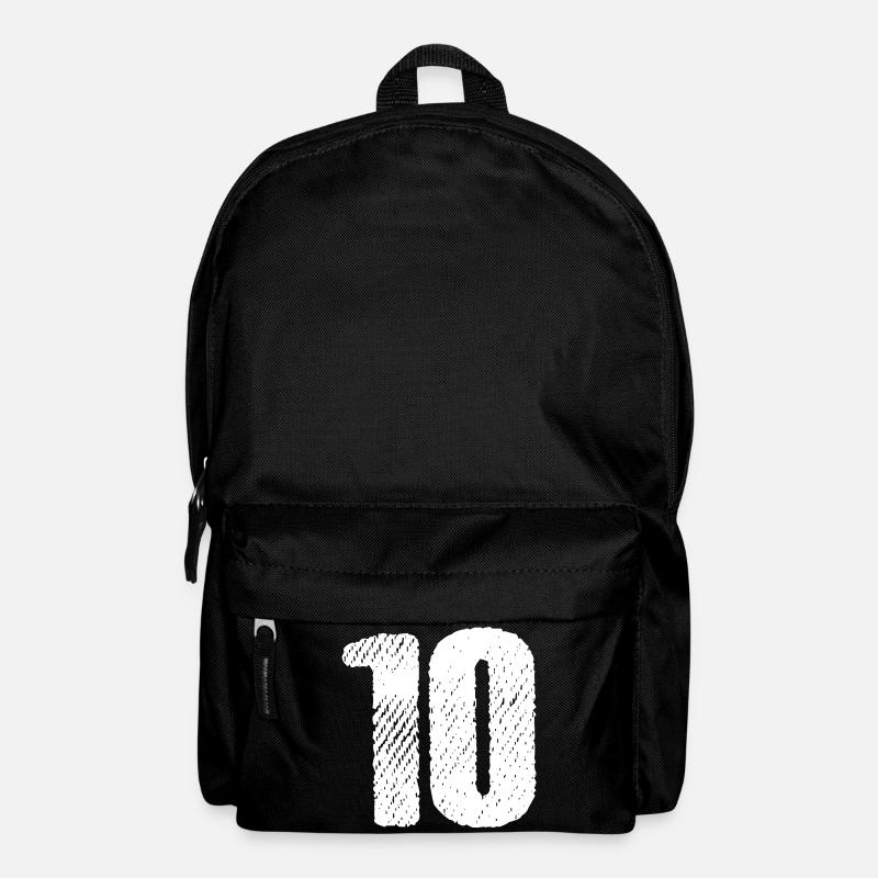 10 Zahl Trikot - Rucksack - Schwarz