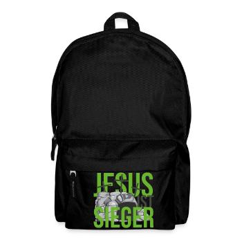 Jesus ist Sieger - Rucksack - Schwarz - Vorne
