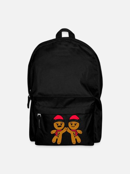 Lebkuchenmänner - Rucksack - Schwarz