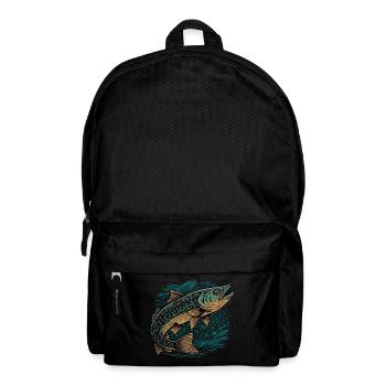 Fisch Kunstwerk - Rucksack - Schwarz - Vorne
