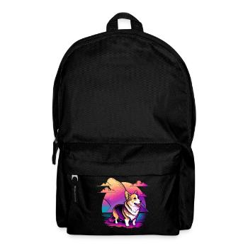 Nice Corgi Art Illustration - Backpack - black - Front