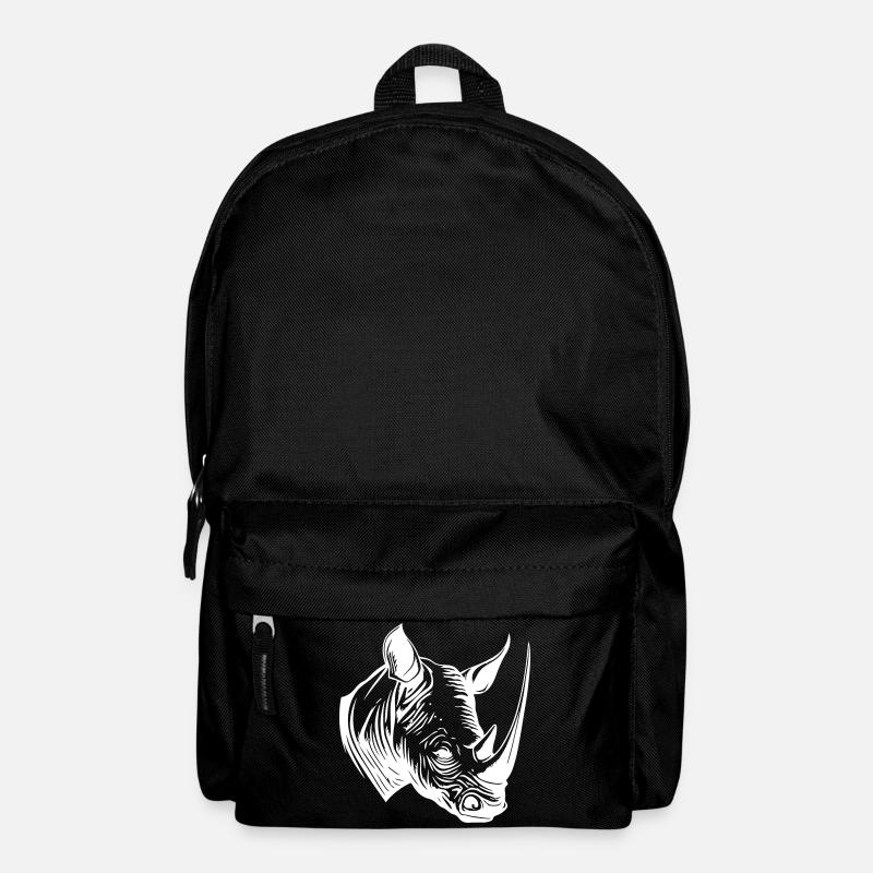 Silhouette animale de rhinocéros - Sac à dos - noir