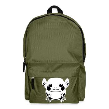 Dessin animé Axolotl - Sac à dos - vert olive - Devant