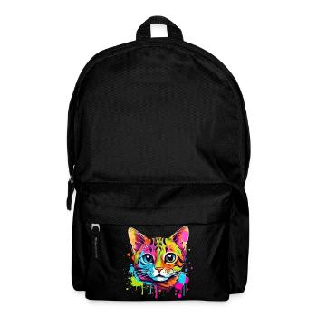 Streetstyle Katze Graffiti Kunst Streetart - Rucksack - Schwarz - Vorne