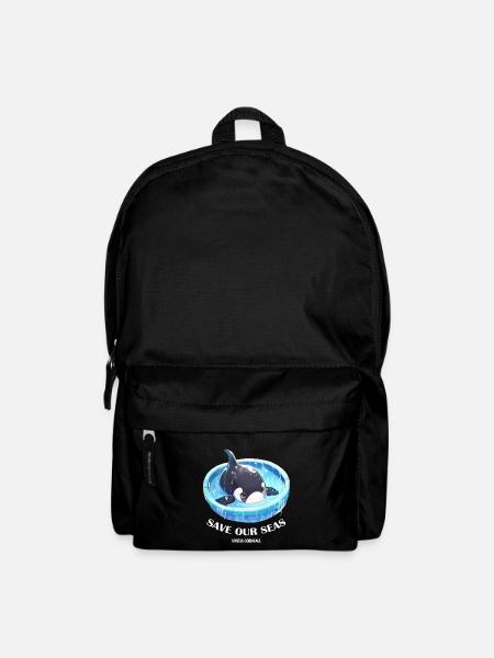 Captive Orca Print - Backpack - black