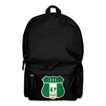 Design du blason du drapeau d'Aba Nigeria - Sac à dos - noir - Devant