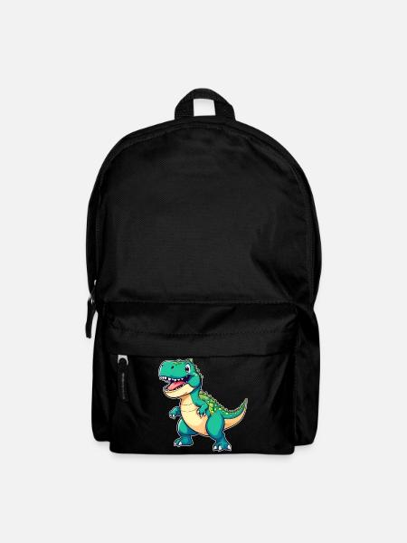 Niedlicher Dinosaurier - Rucksack - Schwarz