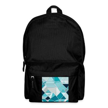 Geometrische Eiskristalle - Rucksack - Schwarz - Vorne