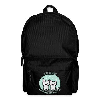 One friend can change your whole life - Rucksack - Schwarz - Vorne