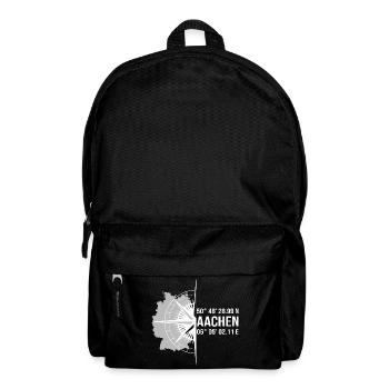 Koordinaten Aachen - Rucksack - Schwarz - Vorne